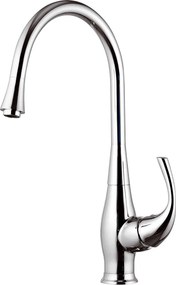Rubinetto Miscelatore Monocomando Girevole Lavello Alto in Ottone Mariani Pluto Cromato...