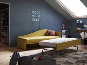 Nolo Divano duplex con doppio letto in tessuto simil cotone impermeabile T13 giallo