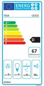 Cappa Classica Teka C6310BK 60 cm 235 m³/h 130W E Nero