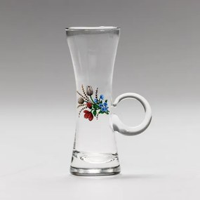 Set 6x Bicchiere da liquore con manico limpido con motivo a bouquet no 5