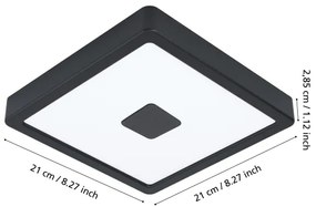 Eglo 900283 - LED Plafoniera da esterno IPHIAS LED/17W/230V IP44 nero