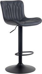Sgabello Bar Linus: Eleganza E Comfort Senza Tempo / Schwarz / Kunstleder