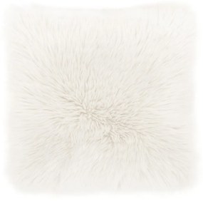 Cuscino in pelle di pecora bianca, 45 x 45 cm - Tiseco Home Studio