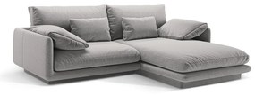 Divano angolare grigio chiaro (angolo destro) Torino - Micadoni Home