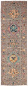 Samarkand Tappeto 260x80 Marrone (Pakistan) Annodato A Mano