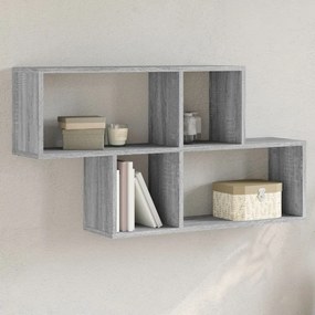 Scaffale A Muro Grigio Sonoma 100x20x53 Cm İn Legno Multistrato /