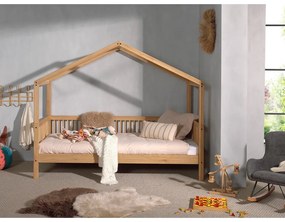 Letto per bambini in rovere colore naturale con letto estraibile 90x200 cm Forrest - Vipack