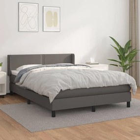 Giroletto A Molle Con Materasso Grigio 140x190 Cm İn Similpelle /