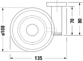 Duravit 99174600 - Portasapone da parete D-CODE, sinistro, nero opaco