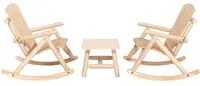 Set Divani da Giardino 3 pz in Legno Massello di Abete 3185527