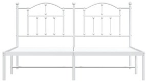 Giroletto con testiera metallo bianco 183x213 cm