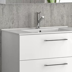 Mobile bagno sospeso 80cm con lavabo incasso e due cassetti EL-80L - KAMALU