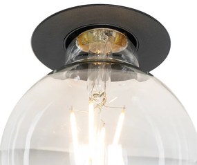 Set di 6 faretti da incasso moderni neri - Insight