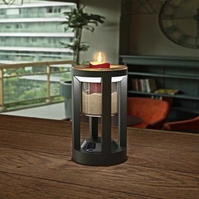 Lampada Portavaso da Tavolo Ricaricabile 2.2W, IP54 CCT - Nera Colore del corpo Nero