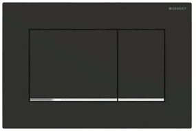 Placca di comando Geberit Sigma30 nero opaco con inserto cromo lucido