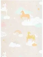 Einhorntapete Rainbow Treasures von Majvillan - Pastel Pink