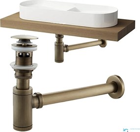 Sifone pop-up EYN SAQ1556 in più finiture, tra cui bronzo antico e ottone anticato