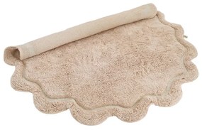 Tappeto rotondo in rosa chiaro in cotone lavabile e tessuto a mano ø 110 cm Sweet April Nude – Nattiot