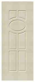 Pannello per porta d'ingresso P091 pellicolato pvc avorio L 92  x H 210.5 cm, Sp 6 mm apertura reversibile