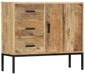 Credenza 88x30x71 Cm Legno Massello Di Mango /