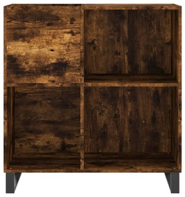 Mobile porta dischi rovere fumo 84,5x38x89 cm legno multistrato