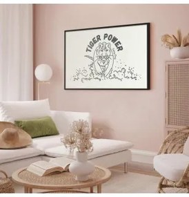 Poster - Tiger Power Cornice nera 30x21
