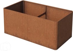 PRIMEYARD 186 x 100 x 80 cm Orto rialzato, acciaio corten, look ruggine, con base forata inclusa - (GFPV01078)