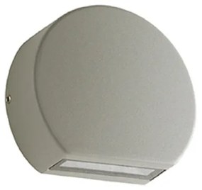 Lampada applique segnapasso SUN per esterni in alluminio 10x3 cm Silver