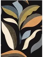 Florale Tapete Nid d Oiseau von Elitis - Schwarz
