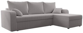 Divano letto angolare angolo reversibile in Velluto a coste Grigio - ONABIA
