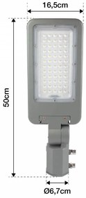 Armatura Stradale LED 40W Programmabile, Classe II con driver Philips Colore Bianco Freddo 5.000K