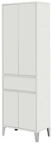 Colonna bagno da terra L. 60 cm Way bianco lucido 4 ante e 1 cassetto