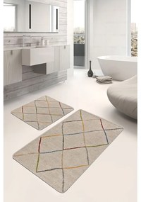 Set di tappetini per il bagno beige 2 pz 60x100 cm – Mila Home