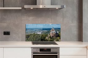 Rivestimento parete cucina Germania Panorama del castello della città 100x50 cm