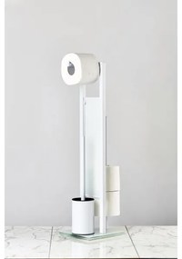 WENKO 21565100 - Scopino per WC RIVALTA 18x70 cm bianco/nero