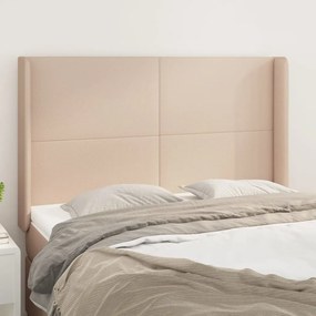 Testiera Ad Orecchio Cappuccino 147x16x118/128 Cm İn Similpelle /
