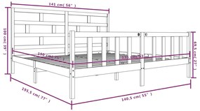 Giroletto in Legno Massello 135x190 cm Small Double