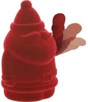 Babbo Natale velluto rosso braccio mobile