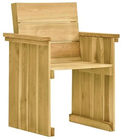 Set pranzo da giardino 7pz con cuscini legno di pino impregnato