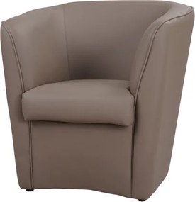 Poltrona poltroncina VALENTINA in ecopelle da camera ufficio tortora