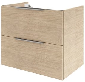 Mobile da bagno sotto lavabo Neo marrone lucido L 75 x H 64 x P 48 cm 2 cassetti, lavabo non incluso