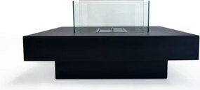 Camino a bioetanolo da terra per interno esterno Panarea Nero 70x70x35