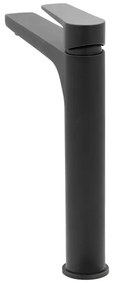 Miscelatore lavabo alto H 28 cm nero opaco in ottone Erika