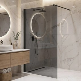 Parete doccia Rea Flexi Grey / Black 130