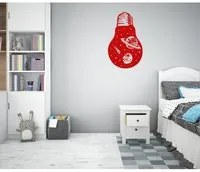 ASTROLAMP - Adesivo murale wall sticker in vinile 55x90 cm Colore: Rosso