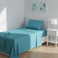 Completo letto singolo melange azzurro