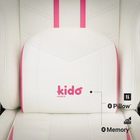 Sedia da gaming per bambini Kido by Diablo X-Ray 2.0: bianco e rosa