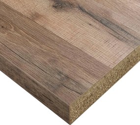 Piano cucina in truciolare rivestito in laminato hpl legno rovere sbiancato Rovere Bianco L 304 x P 63 cm, spessore 3.8 cm