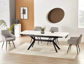 Tavolo Imperia 180 in ceramica bianco opaco – 180/240x90x75 cm