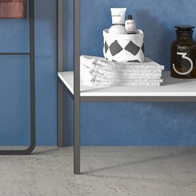 Mobile bagno metallico 135 cm con due piani NET-135 - KAMALU